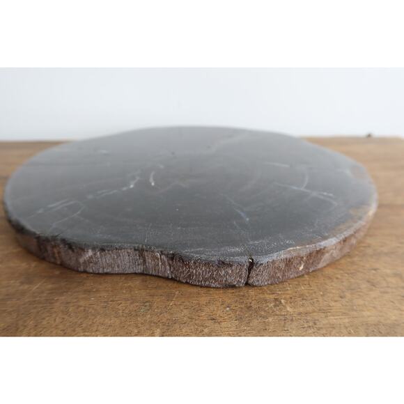Crate & Barrel Black Petrified Wood Board Charcuterie Board Cheese Board - Picture 1 of 7